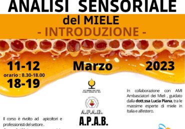 Corso di introduzione all’analisi sensoriale del miele – 2023
